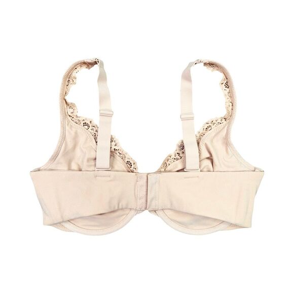 SKIMS Fits Everybody Lace Unlined Full Coverage Bra - 36D - Clay - Picture 3 of 5